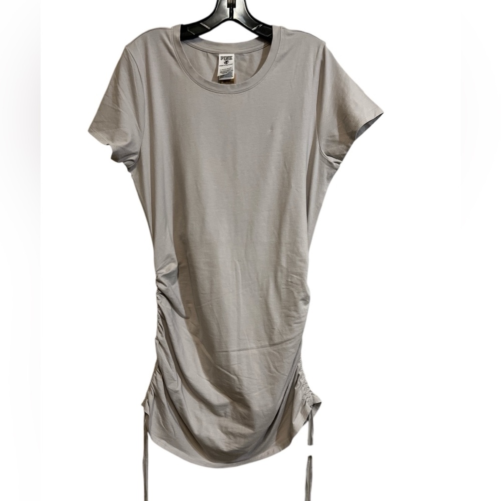 PINK Victoria’s Secret Grayish Tan Mini Dress with Ruched Sides Size XL